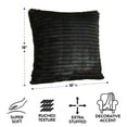 thumbnail image 5 of Mainstays 18" x 18" Rich Black Ruched Fur Decorative Throw Pillow, 5 of 9