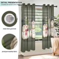 thumbnail image 3 of Yayeee Window Curtains Light Filtering 63"x52" Grommet Panel Pair Home Living Room Decor, Beige Snowmen, 3 of 7