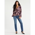 thumbnail image 2 of Sofia Jeans Women's Drape Knot Top, Sizes XXS-3XL, 2 of 6
