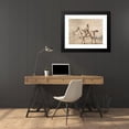thumbnail image 4 of Peter Tillemans 24x19 Black Modern Framed Museum Art Print Titled - Horse and Rider Walking to Left in a Hilly Landscape, 4 of 5