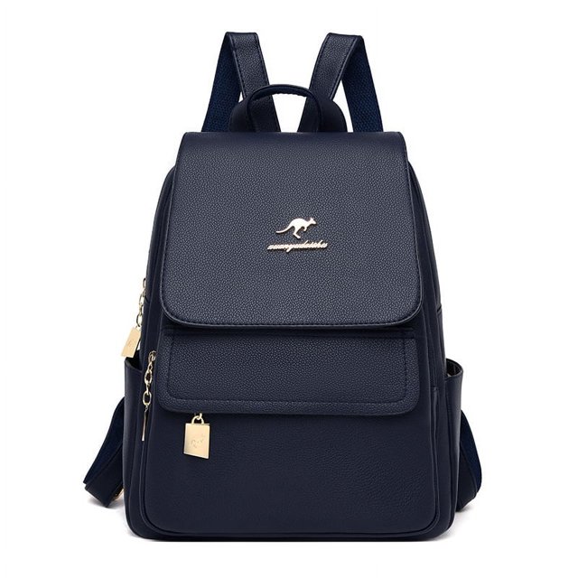 Mochila de cuero suave para mujer, mochila de moda, bolso de viaje para madres de mediana edad, de cuero suave, de gran capacidad