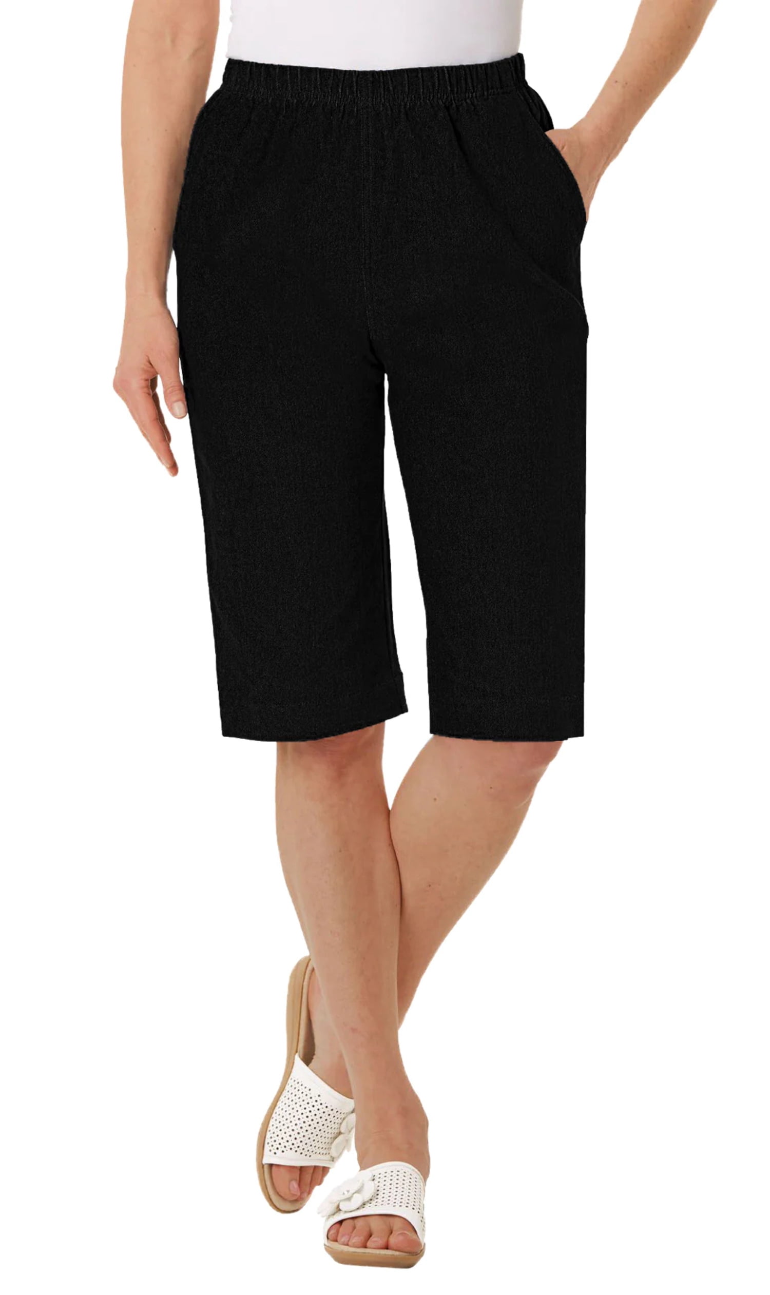 Women's Denim Pull On Bermuda Shorts Easy Pull On Styles in