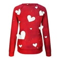 thumbnail image 4 of Workout Tops for Women Viikei Womens Sweatshirts Plus Size,Women's Fall and Winter Valentine's Day Print Casual Long Sleeved Round Neck Hooded Sweatshirt Tops Blouse Red L, 4 of 5