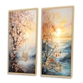 thumbnail image 3 of Designart "Bold Sunrise magic Renewal II" Sunrisesunset Framed Wall Art Set Of 2 - Yellow Landscapes Frame Gallery Set For Office Decor, 3 of 6