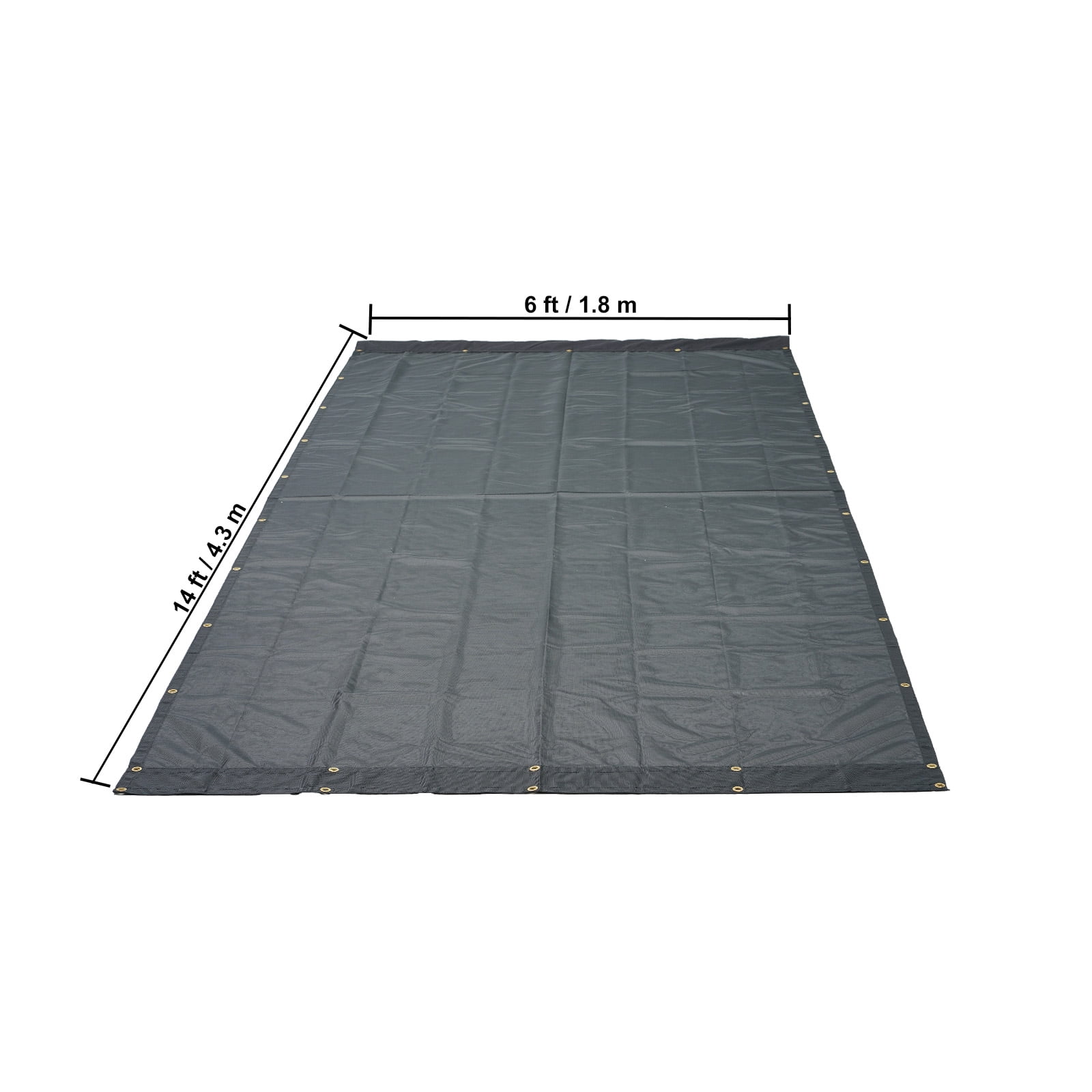 KFFKFF Dump Truck Tarp Mesh Tarp 6 x 14 ft PVC 18oz Double Pockets Trailer Shade