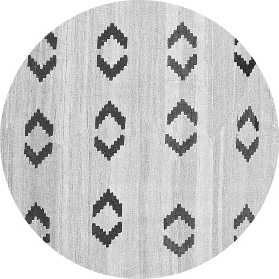 Ahgly Company Indoor Round Southwestern Gray Country Area Rugs, 5' Round