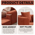 thumbnail image 6 of TACTOW Boneless Sleeper Sofa,Corduroy Multifunctional Single Sofa Chair With 1pc Pillow for Living Room Bedroom Office,Orange, 6 of 8