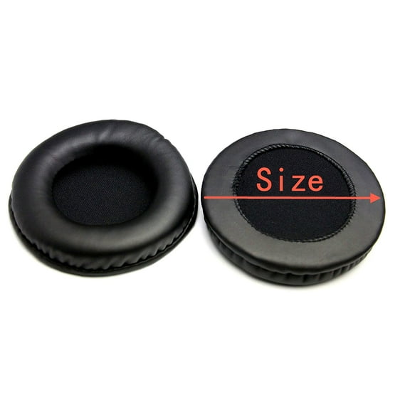 Leather Replacement Ear Pads PU Leather Ear Cushions Replacement For ////// Headphone Ear Pads 90mm Black