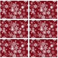 thumbnail image 4 of EREHome Ensemble de 6 Sets de Table Flocon de Neige Rouge, Protecteur de Table 12x18 Pouces, 4 of 5