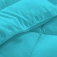 thumbnail image 5 of 1 Piece Luxury Long Box Pattern Comforter By D.N.G. BEDDINGS Premium Super Soft, All Season, 800 Thread Count, 100% Egyptian Cotton, Super King Size Turquoise Blue Color, 5 of 5