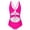 Hot Pink, variant on Xfvqtps Women One Piece Swimsuit Cutout Tie Front Lace up Tummy Control Slimming Adjustable Cross Straps Bathing Suit for Beach Multicolor
