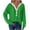 Green, variant on SROBPTY Womens Fall Winter Jacket Pullover Hooded Color Contrast Solid Outerwear