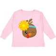 thumbnail image 3 of Inktastic Thanksgiving Turkey, Brown Turkey, Sunflower Boys or Girls Long Sleeve Toddler T-Shirt, 3 of 5
