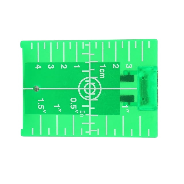Strong Magnetic Base Target Plate with Both Inch and Cm Units Back Stand Very Bright Color Enhance Visibility for Floor Red Green Portable Cross Line Double Scale