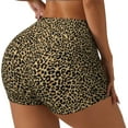 thumbnail image 2 of Fotbe Leopard Print Seamless Shorts, Womens Workout Shorts High Waist Stretch Booty Short for Gym/Yoga/Running/Biking-Small, 2 of 9