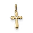thumbnail image 1 of 14k Yellow Gold ChildrensCubic Zirconia Cross Pendant, 1 of 2