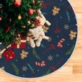 thumbnail image 5 of FMSHPON Gingerbread Man Xmas Christmas Tree Skirt Stand Mat for Holiday Party Decoration Indoor Outdoor 48 inches, 5 of 6