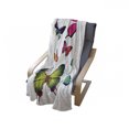 thumbnail image 3 of Butterflies Soft Flannel Fleece Throw Blanket, Butterflies Flying Freedom Happiness Holidays Summertime Tropic Jungle Theme, Cozy Plush for Indoor and Outdoor Use, 50" x 70", Multicolor, by Ambesonne, 3 of 5