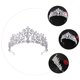 thumbnail image 3 of unbranded Tiara De Boda Decorativa Plateada Ramo Para Eventos Y Fiestas, 3 of 8