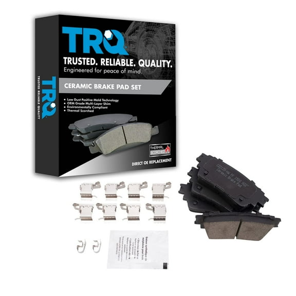 TRQ Rear Ceramic Brake Pads Fits 18-20 Mitsubishi Eclipse Cross 17-21 Outlander BFA27049