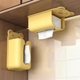 thumbnail image 4 of 2 PCS Tissue Box Cover, Tissue Box, Facial Tissues Boxes, Bear Creative Wall Mounted Napkin Napkin Storage Container Organizer for Bathroom Kitchen and Office Room, White, 4 of 6