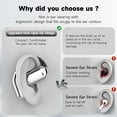 thumbnail image 2 of Open Ear Bluetooth 5.4 Headphones, Wireless Earbuds Sport Over Earphones Built-in Mic with Ear Hooks 50H Playtime Ear Buds LED Display Charging Case, Waterproof Design for Running Fitness, Black, 2 of 8