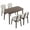 Walnut, variant on Hassch 5PCS Dining Table Set, Kitchen Table and 4 Soft Chairs, Rectangular Table Set with Soild Wood Frame for Home,Apartment, Walnut