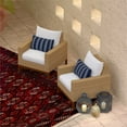 thumbnail image 2 of RST Brands Mili 2 Piece Aluminum/Wicker Outdoor Club Chairs - Centered Ink/White, 2 of 7