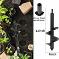 thumbnail image 3 of Juego de 2 brocas para taladro con espirales de 10 cm x 30 cm y 4 cm x 22 cm para plantar bulbos de flores, 3 of 6