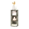thumbnail image 2 of Furinno Pasir 3-Tier Corner Open Shelf Bookcase, French Oak, 2 of 6