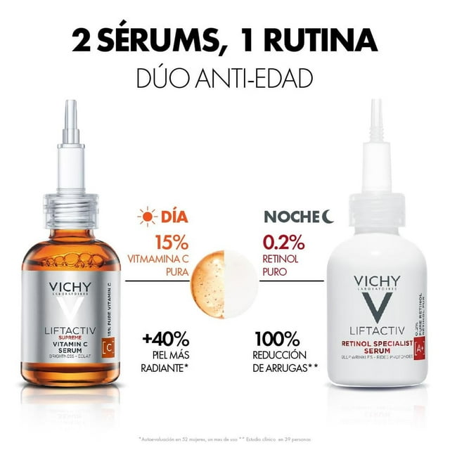 Kit Vichy Liftactiv Vitamina C anti-edad Día y Noche Retinol