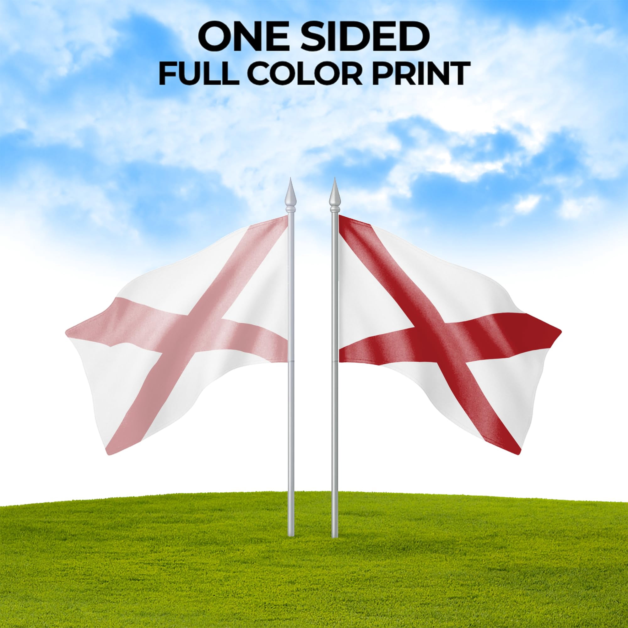 Alabama Outdoor Flag (1x1.5ft) by DreamController - Durable, Fade-Resistant Polyester, Double-Stitched, Brass Grommets - HD Printed USA State Flag - Made in USA