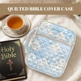 thumbnail image 3 of Yuyamidu Polka Dots Bible Cover for Women Flowers Quilted Bible Tote Bag with Handle and Organizer Pouch for Standard Bibles Blue Couple Church Bag for Study Travel, 3 of 8