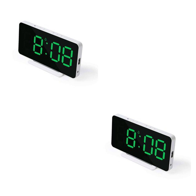 Reloj digital LED de pantalla grande Bewildely con Modo de atenuación y temperatura ajustable
