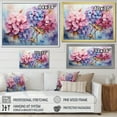 thumbnail image 4 of Designart "Contemporary Collage Of Pink And Purple Hydrangeas" Flowers Wall Art Living Room, 4 of 7