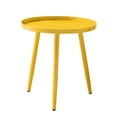 thumbnail image 2 of Scranton 3 Legged Side End Accent Table, 16" Round, Yellow Metal, Modern, 2 of 7