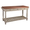 thumbnail image 5 of Sunset Trading Cottage Wood Kitchen Island Sideboard in Cobblestone Beige, 5 of 6