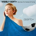 thumbnail image 3 of GZHJMY Beach Towel for Women Girls, Soccer Ball on Blue Background Bath Towel, Oversized Lightweight Sport Towel, 31x71 Inch, 3 of 7