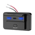 thumbnail image 1 of TQEHS Toma de carga USB para coche, doble QC3.0 PD + PD 3.0, montaje en panel, 1 of 6