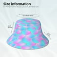 thumbnail image 6 of Naloa Purple Dragon Scales Reflective Double-Sided Bucket Hat, Sun Hat, Soft and Breathable for Gardening, Beaching, Camping, Hiking, Fishing, 6 of 9