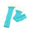 thumbnail image 3 of TRUBKH Over the Knee Socks Warm Socks for Women Long Socks for Women Knee High Stockings for Women Knee Socks Leg Warmers 80s Women Leg Warmers Blue One Size, 3 of 3