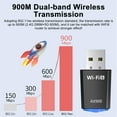 thumbnail image 2 of PrePat USB WiFi 6 Adapter, 802.11ax 900Mbps Dual Band 2.4/5Ghz, Wireless Network Dongle, 2 of 9