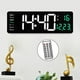 thumbnail image 3 of Reloj digital USB de 15" con pantalla bicolor, control remoto y calendario, 10 ajustes Verde, 3 of 9