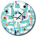 thumbnail image 1 of Designart 'Retro Artisan Abstract I Mid-Century Modern Wall Clock, 1 of 1