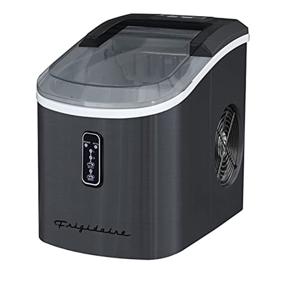 Frigidaire AMZ-SSBLACK-SC EFIC103 Maker Machine Heavy Duty, 26lb Ice per Day, Stainless Steel, Black Stainless