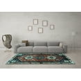 thumbnail image 3 of Ahgly Company Indoor Rectangle Persian Light Blue Traditional Area Rugs, 6' x 9', 3 of 4