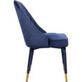 thumbnail image 2 of Pemberly Row Contemporary Navy Velvet Dining Chair (Set of 2), 2 of 4