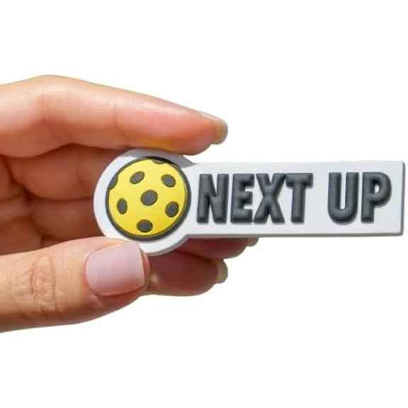 Boomer Pickleball Next-Up Badge Magnet 3 Pack for Paddle Racks, Lightweight Rubber Feel Court Queue Marker