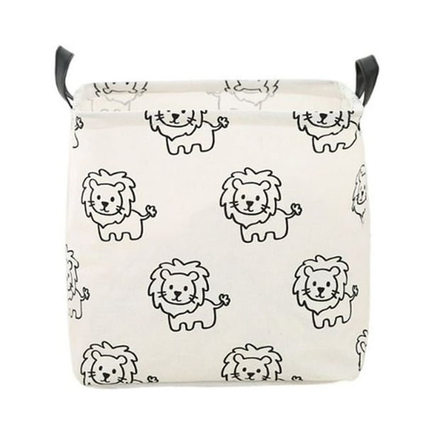 Inteprter Estuche de almacenamiento para cesto de ropa, caja para artículos diversos, gran capacidad, multiusos, mano de obra fina, tamaño Almacenamiento y organización del hogar patrón de león