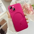 thumbnail image 3 of Magnetic Case for iPhone 14 Plus Phone Case for Women, Shockproof Matte Luxury Soft Metallic Luster Design with Camera Lens Protector, Compatible with Magsafe for iPhone 14 Plus 6.7"-Hot Pink, 3 of 13